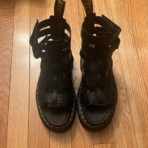 Dr. Martens RICKI NAPPA LEATHER PLATFORM GLADIATOR SANDALS